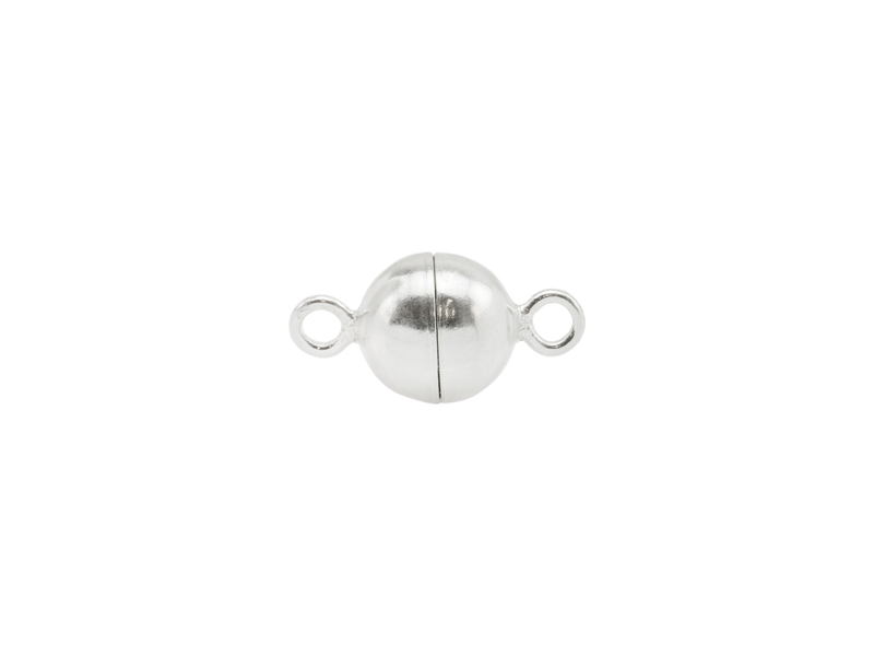 Sterling Silver Round Magnetic Clasp 6mm