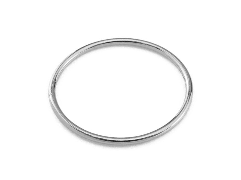 Sterling Silver Stacking Ring (1mm) ~ Size R