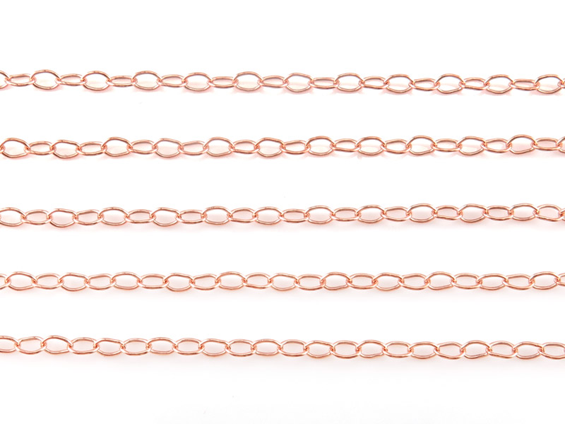 Rose Gold Filled Cable Chain 3 x 2mm ~ by the Foot