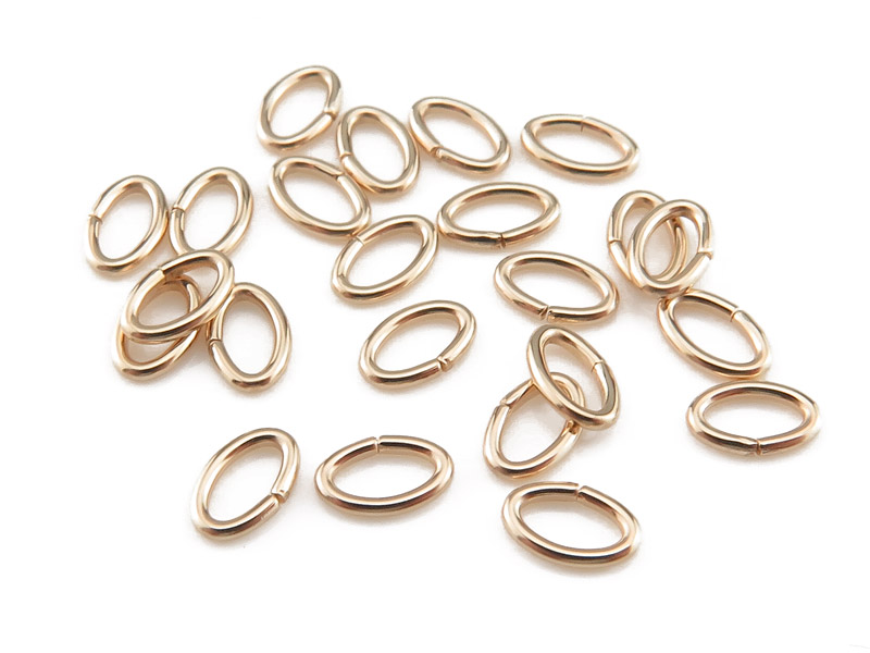 Gold Filled Oval Open Jump Ring 4.5mm ~ 22ga ~ Pack of 10