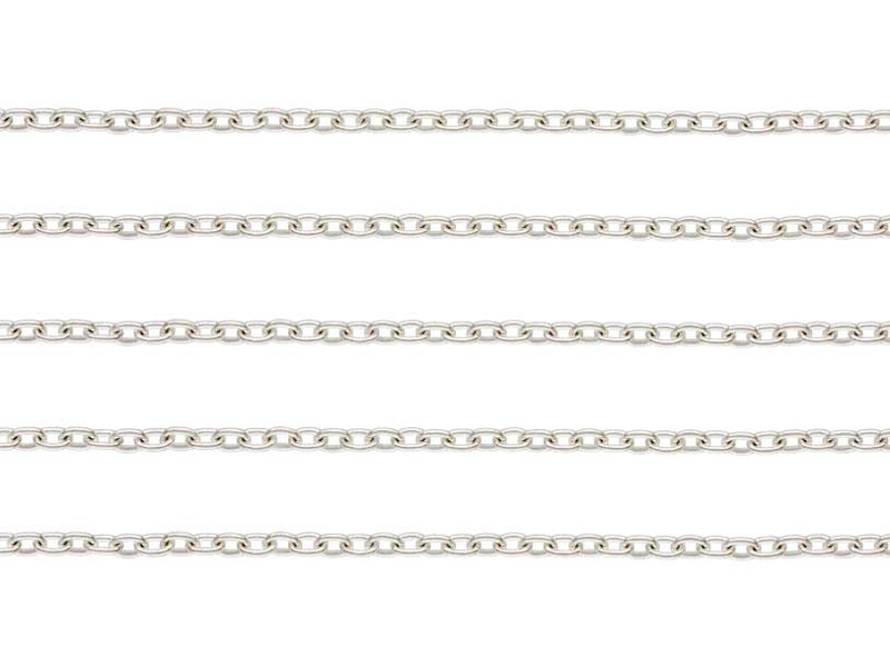 Sterling Silver Cable Chain 1.6 x 1.2mm ~ by the Foot