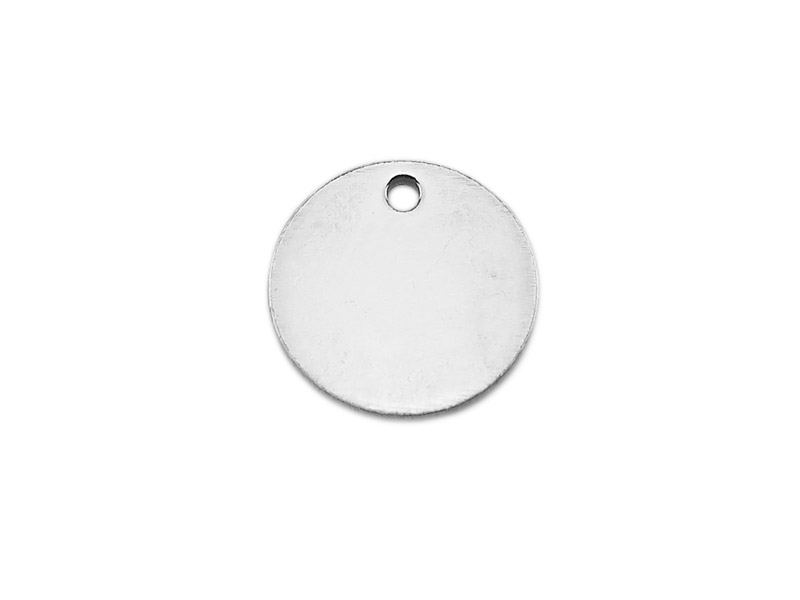 Sterling Silver Round Tag 9mm (Thick) ~ Optional Engraving