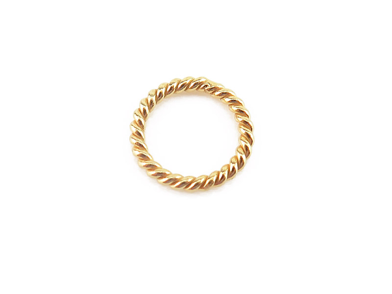 Gold Vermeil Closed Twisted Jump Ring 6mm