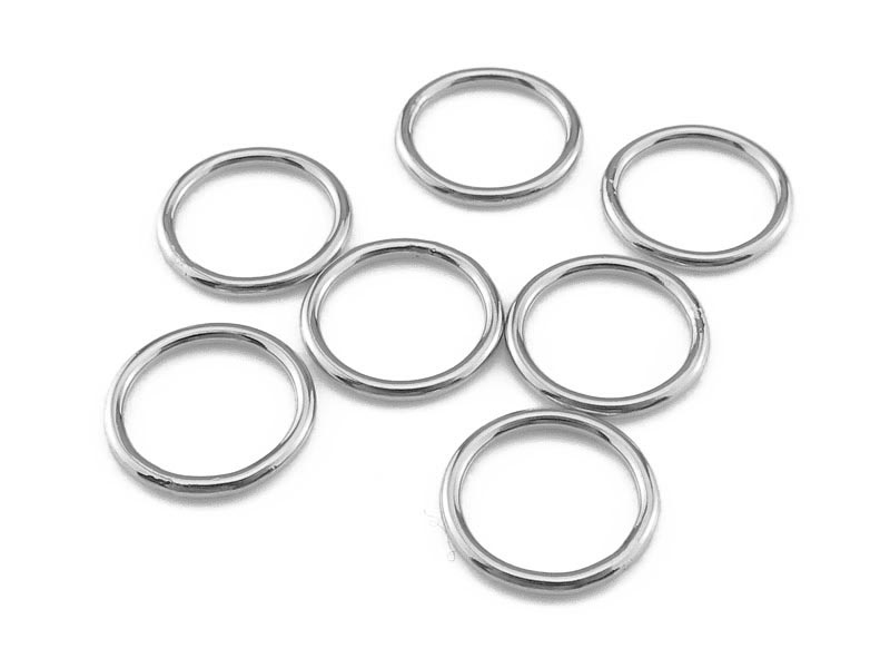 Sterling Silver Closed Jump Ring 10mm ~ 18ga