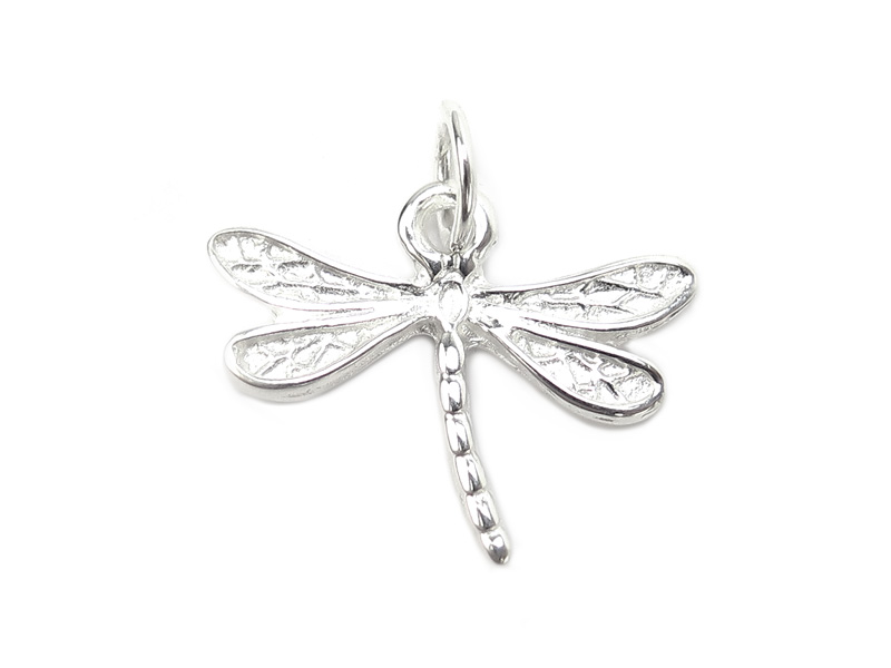 Sterling Silver Dragonfly Pendant 16mm