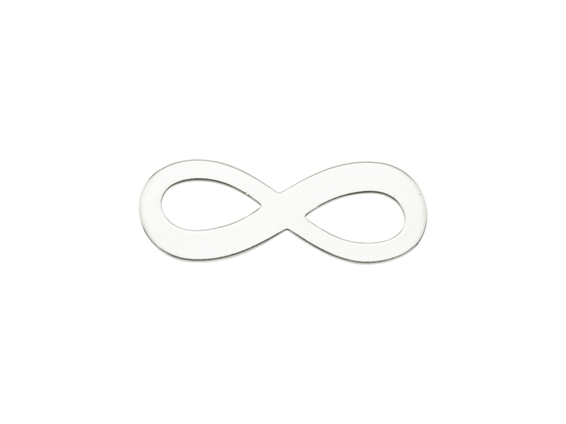 Sterling Silver Infinity Connector 17mm
