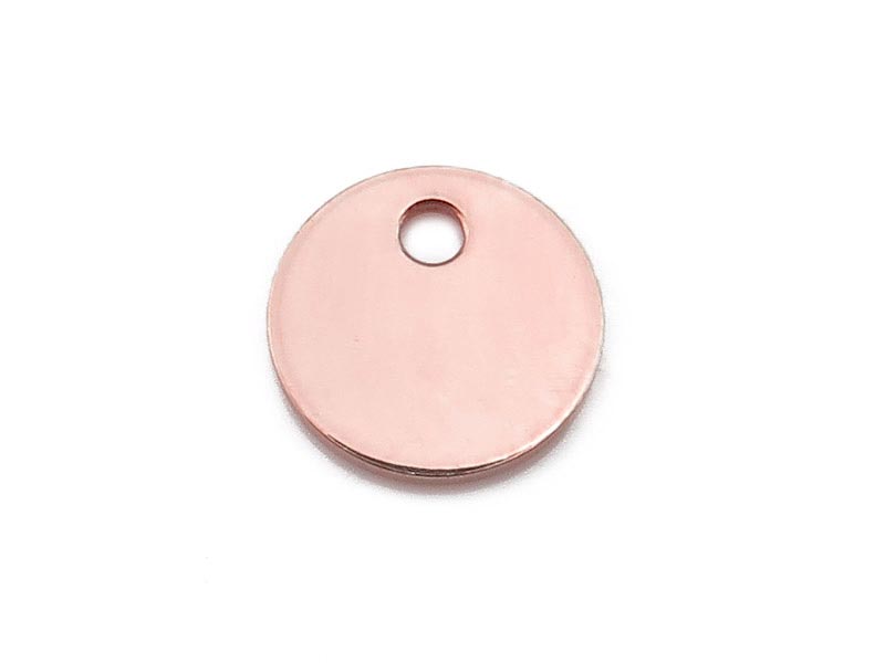 Rose Gold Filled Round Tag 6mm