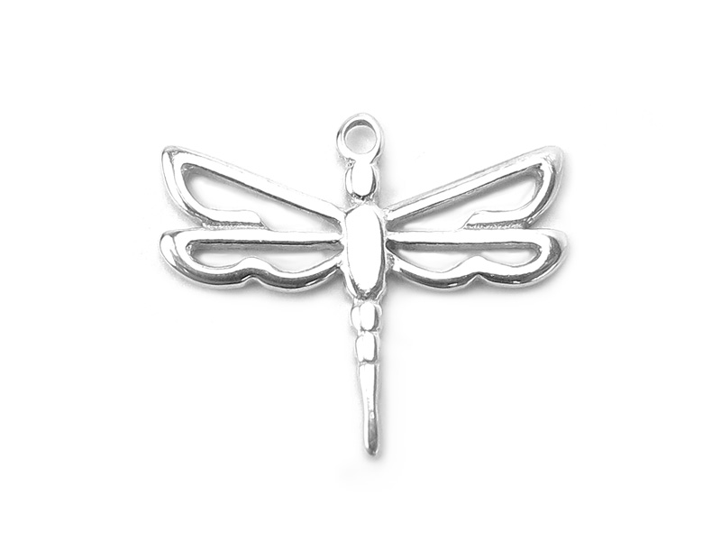 Sterling Silver Dragonfly Pendant 14mm