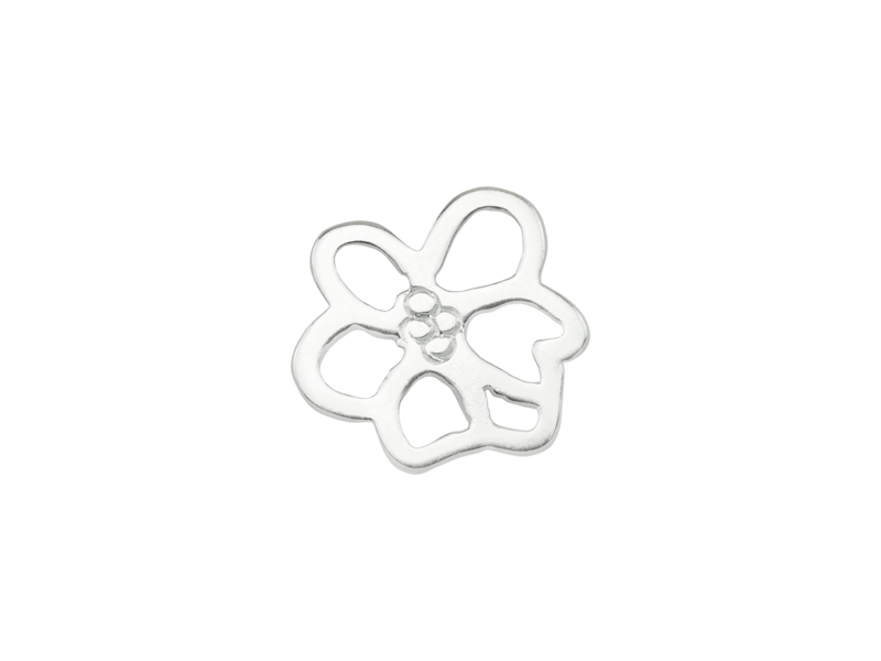 Sterling Silver Cherry Blossom Connector 9mm