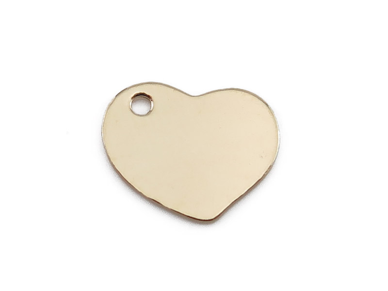 Gold Filled Heart Tag 9mm