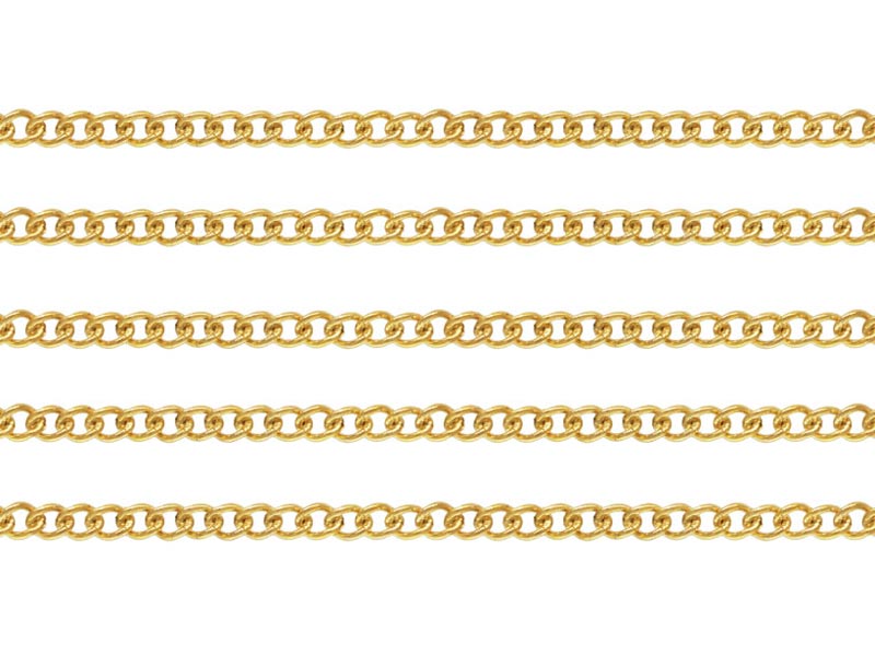 Gold Filled Curb Chain 2 x 1.5mm ~ Offcuts