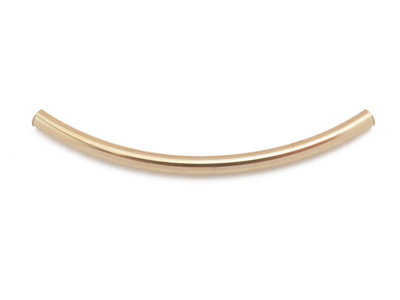 Gold Filled Curved Tube 35mm x 2mm