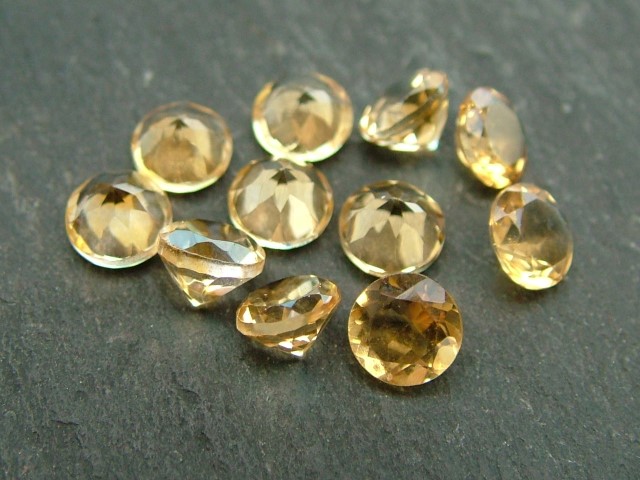 Citrine Faceted Round ~ Various Sizes