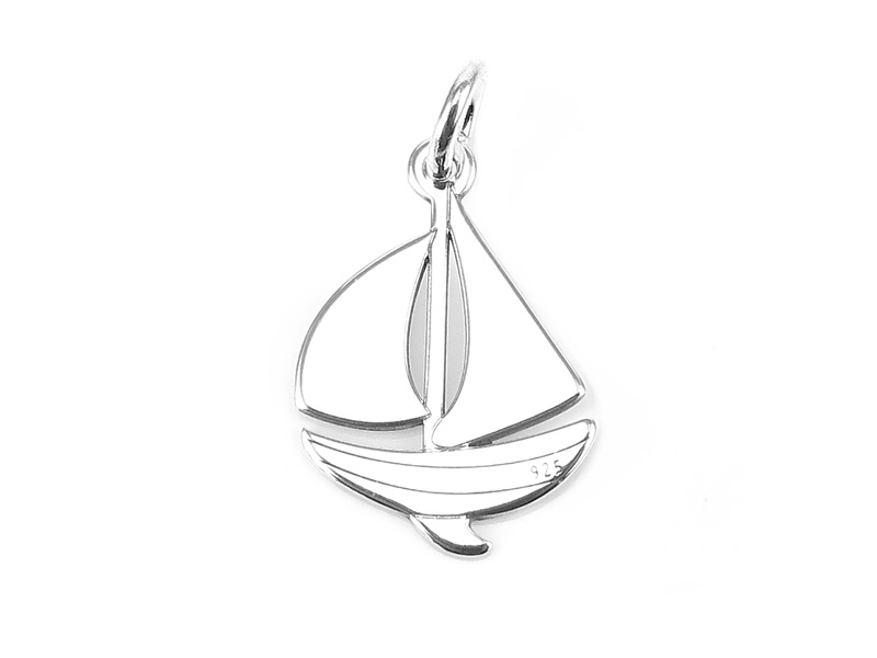 Sterling Silver Sailing Boat Pendant 17mm