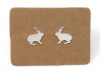 Sterling Silver Hare Ear Studs  ~ PAIR