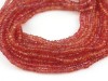Red Sapphire Faceted Rondelles 2.75-3.25mm ~ 16'' Strand