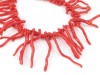Red Coral Nugget and Frond Beads ~ 20'' Strand