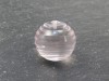 Rose Quartz Carved Ball ~ Half Drilled ~ 12mm