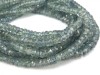 AA+ Green Songea Sapphire Faceted Rondelles 2.75-3.75mm ~ 16'' Strand