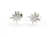 Sterling Silver Pole Star Ear Studs  ~ PAIR
