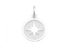 Sterling Silver White Pole Star Charm 9.5mm