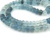 AA Shaded Aquamarine Micro-Faceted Rondelles ~ Various SIzes ~ 16'' Strand