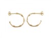 Gold Plated Sterling Silver Bamboo Ear Hoops  ~ PAIR