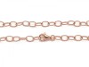 Rose Gold Vermeil Cable Chain Bracelet with Clasp 7.5''