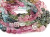 AA Multi-Tourmaline Faceted Square Beads 5mm ~ 14'' Strand