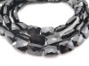 AA Black Spinel Faceted Rectangle Beads 7mm ~ 8'' Strand