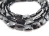 AA Black Spinel Faceted Rectangle Beads 6.5mm ~ 8'' Strand