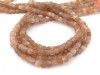 Peach Moonstone Faceted Cube Beads 4mm ~ 12.5'' Strand