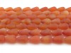 Carnelian Matt Teardrop Beads 12mm ~ 15.5'' Strand