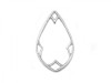 Sterling Silver Deco Style Drop 17mm