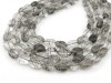 AA Tourmalinated Quartz Faceted Oval Beads 6.5-9mm ~ 16'' Strand