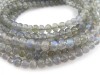 AA+ Labradorite Micro-Faceted Rondelle Beads 3.75-5.5mm ~ 8.5'' Strand