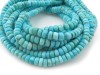 AA Arizona Turquoise Smooth Tyre Beads 4.5-6.5mm ~ 16'' Strand