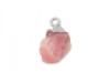 Sterling Silver Pink Opal Raw Crystal Charm