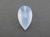 Chalcedony Faceted Pear 17.5-18mm ~ Half Drilled ~ SINGLE