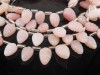AA Pink Opal Carved Leaf Briolettes 8-11mm (17)