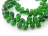 AA+ Chrome Diopside Faceted Teardrop Briolettes 4.5-7.5mm ~ 8'' Strand