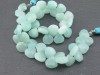 AA Amazonite Faceted Heart Briolettes 7.5-8mm ~ 8'' Strand