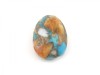 Spiny Oyster Turquoise Rose Cut Slice 14mm