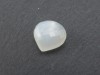 AAA White Moonstone Faceted Heart 10mm ~ SINGLE ~ Half Drilled