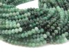 Shaded Emerald Faceted  Rondelle Beads 4mm ~ 12.5'' Strand