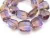 AAA Ametrine Micro-Faceted Nugget Beads 10-16mm ~ 11.5'' Strand