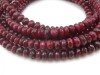 Ruby Micro-Faceted Rondelles ~ Various Sizes ~ 8'' Strand