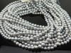 Freshwater Pearl Silver Grey Cross Drilled Potato Beads 5.5-6mm ~ 16'' Strand