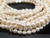 Freshwater Pearl Flat Button Beads 6mm ~ 15.5'' Strand