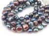 Freshwater Pearl Peacock Cross Drilled Beads 10-10.5mm ~ 15.5'' Strand